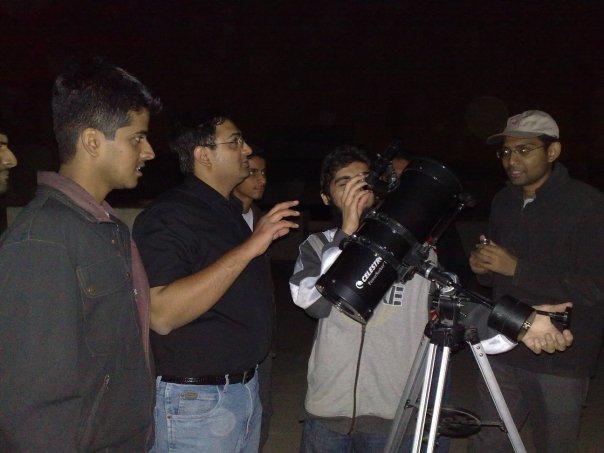 An early astronomy observation with telescope enthusiasts